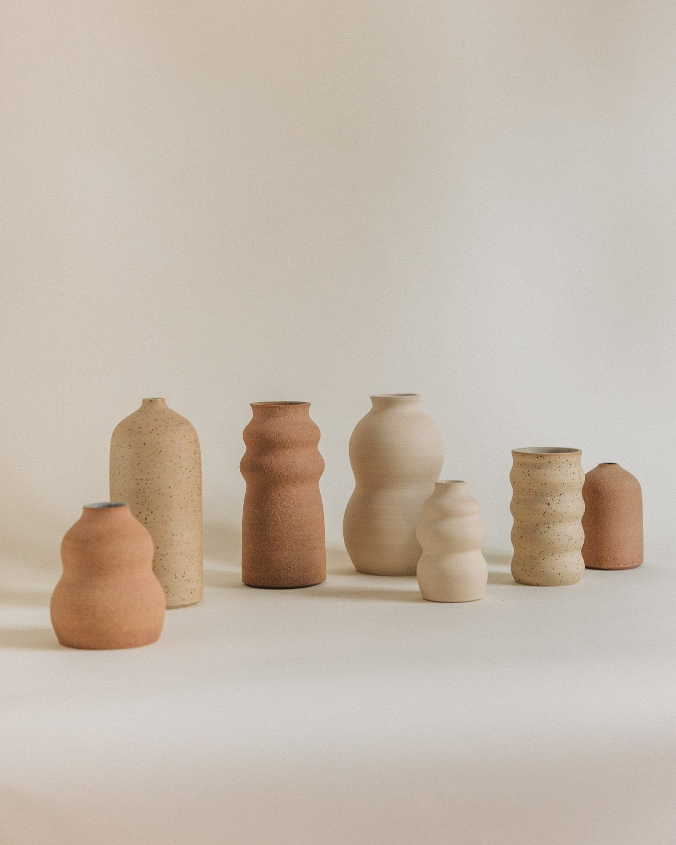 One of a kind vase in sand