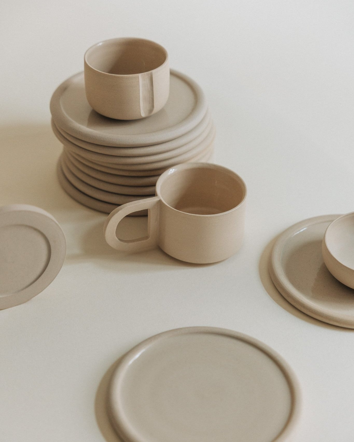 Carved cup in clay