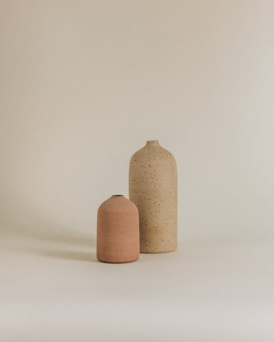 One of a kind vase in sand